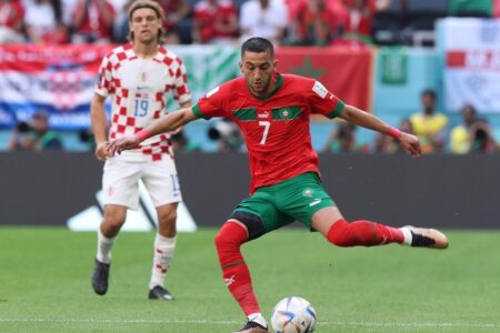 الشوط الأول للقاء الترتيب ينتهي بتقدم الكرواتيين على المنتخب المغربي